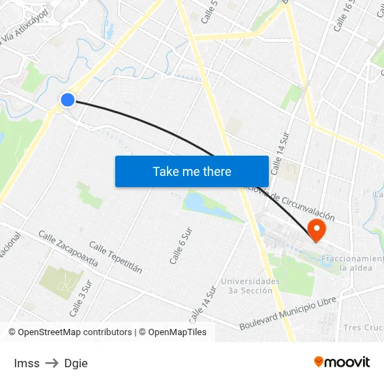 Imss to Dgie map