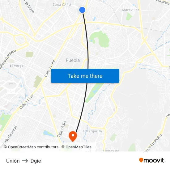Unión to Dgie map