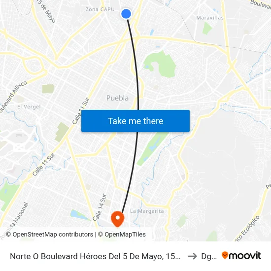 Norte O Boulevard Héroes Del 5 De Mayo, 1506 to Dgie map