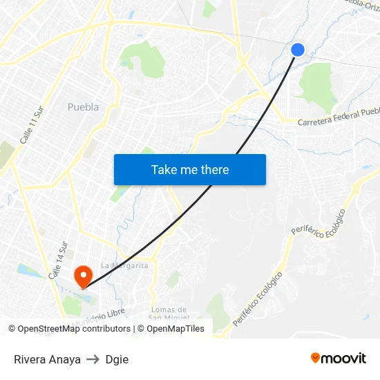 Rivera Anaya to Dgie map