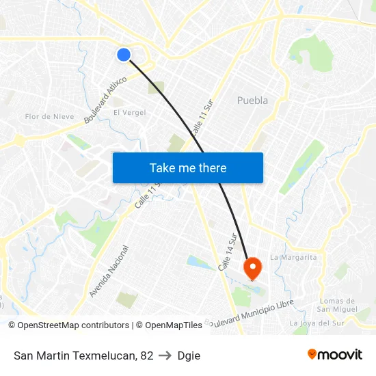 San Martin Texmelucan, 82 to Dgie map
