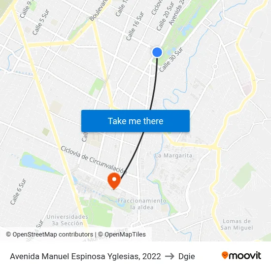 Avenida Manuel Espinosa Yglesias, 2022 to Dgie map