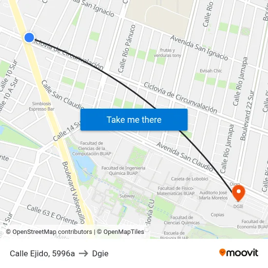 Calle Ejido, 5996a to Dgie map