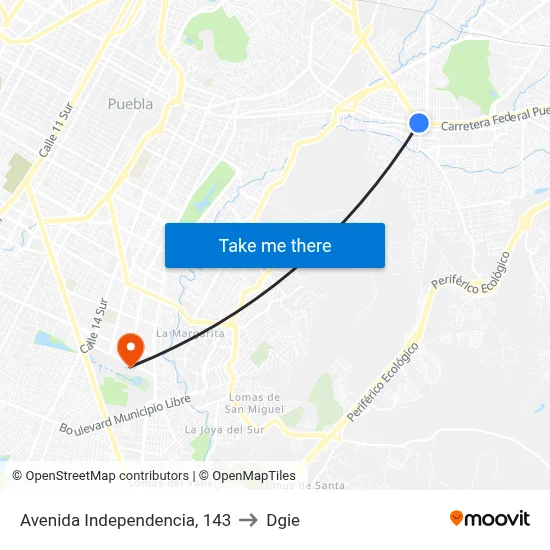 Avenida Independencia, 143 to Dgie map