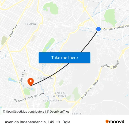 Avenida Independencia, 149 to Dgie map