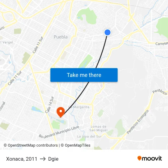 Xonaca, 2011 to Dgie map