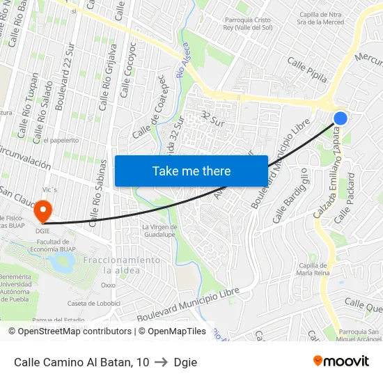 Calle Camino Al Batan, 10 to Dgie map