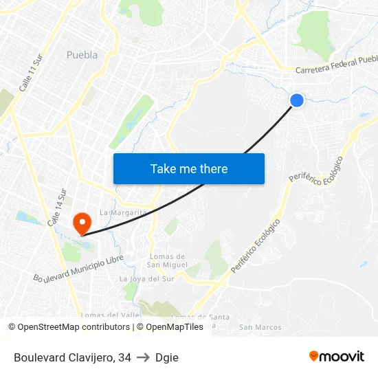 Boulevard Clavijero, 34 to Dgie map