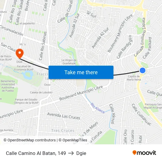 Calle Camino Al Batan, 149 to Dgie map