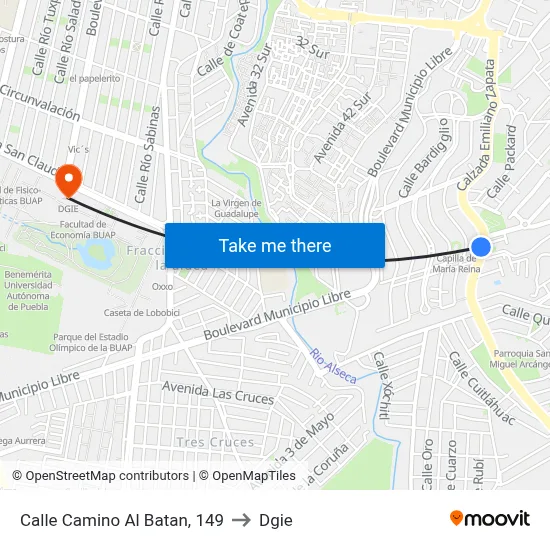 Calle Camino Al Batan, 149 to Dgie map