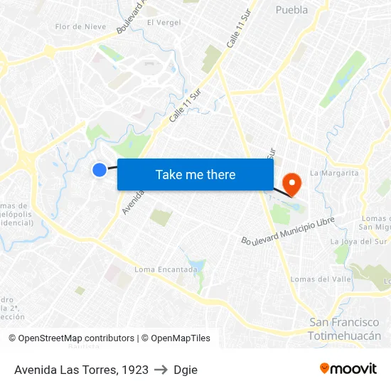 Avenida Las Torres, 1923 to Dgie map
