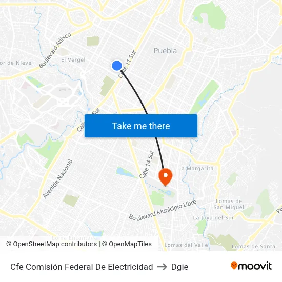Cfe Comisión Federal De Electricidad to Dgie map
