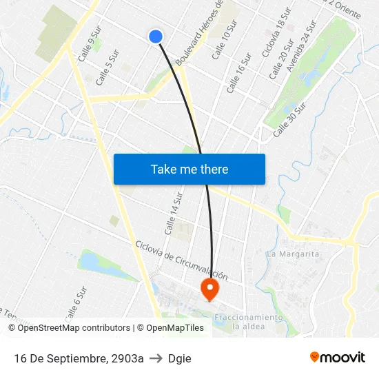 16 De Septiembre, 2903a to Dgie map