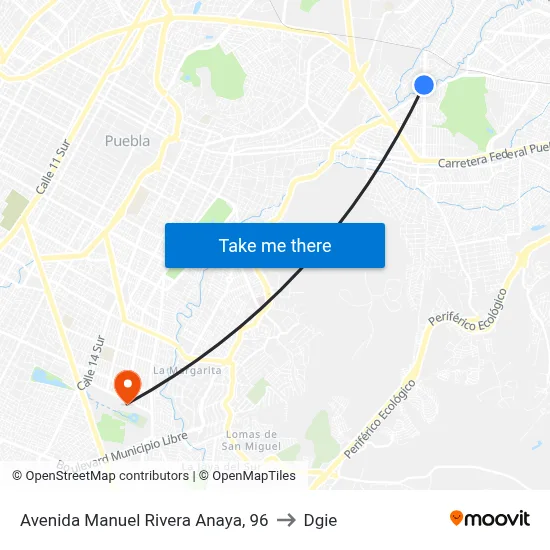 Avenida Manuel Rivera Anaya, 96 to Dgie map