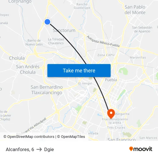 Alcanfores, 6 to Dgie map