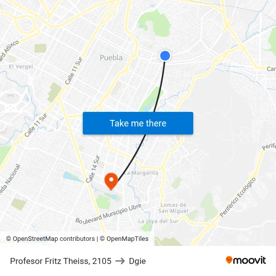 Profesor Fritz Theiss, 2105 to Dgie map
