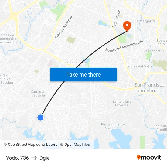 Yodo, 736 to Dgie map