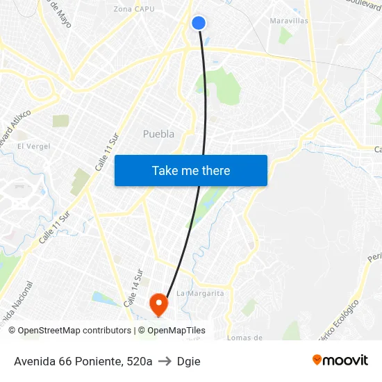 Avenida 66 Poniente, 520a to Dgie map
