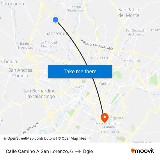 Calle Camino A San Lorenzo, 6 to Dgie map