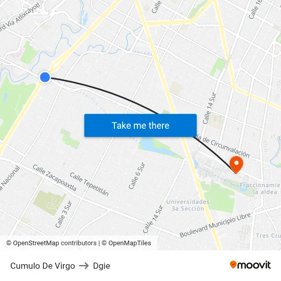 Cumulo De Virgo to Dgie map