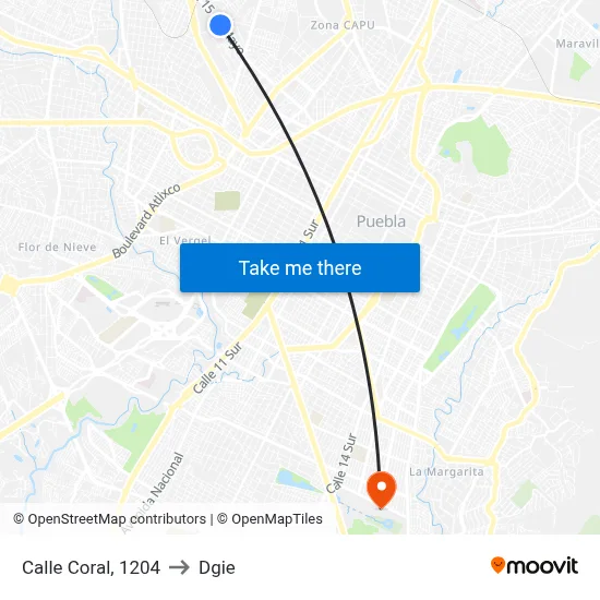 Calle Coral, 1204 to Dgie map
