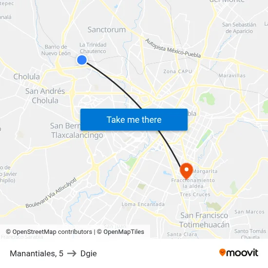 Manantiales, 5 to Dgie map