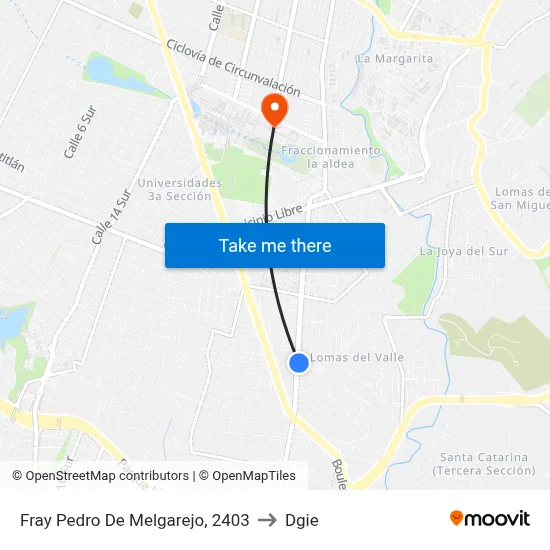 Fray Pedro De Melgarejo, 2403 to Dgie map
