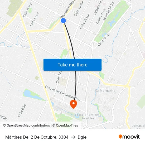 Mártires Del 2 De Octubre, 3304 to Dgie map