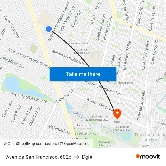 Avenida San Francisco, 602b to Dgie map