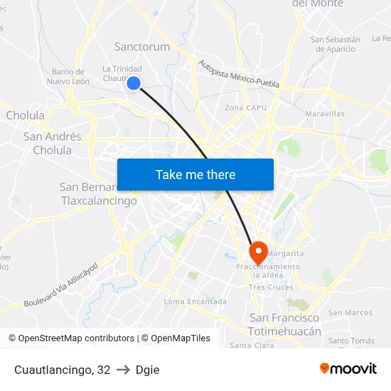 Cuautlancingo, 32 to Dgie map