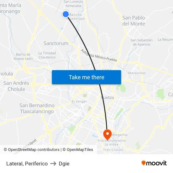 Lateral, Periferico to Dgie map