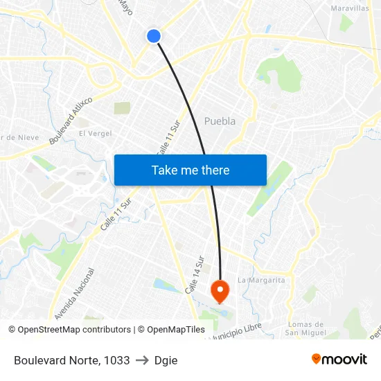 Boulevard Norte, 1033 to Dgie map