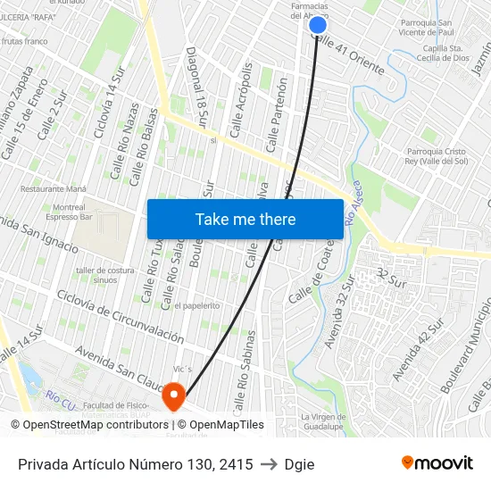 Privada Artículo Número 130, 2415 to Dgie map