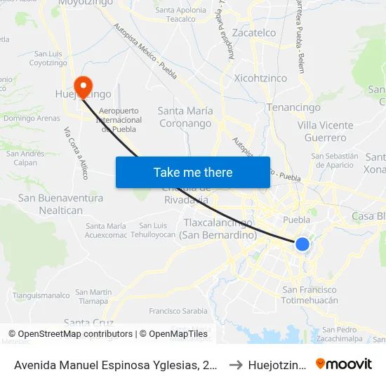 Avenida Manuel Espinosa Yglesias, 2002 to Huejotzingo map