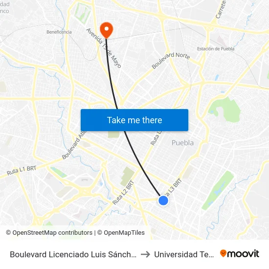 Boulevard Licenciado Luis Sánchez Pontón, 219 to Universidad Tecmilenio map