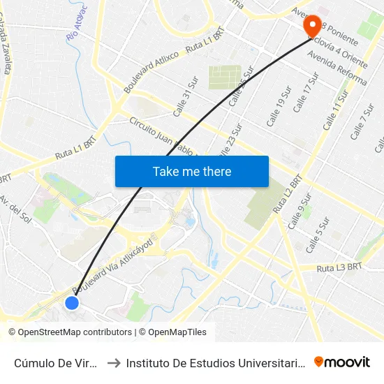 Cúmulo De Virgo to Instituto De Estudios Universitarios map