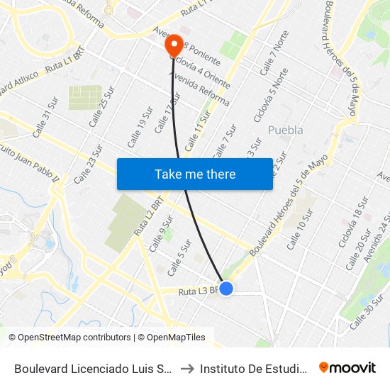Boulevard Licenciado Luis Sánchez Pontón, 602_8 to Instituto De Estudios Universitarios map