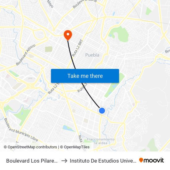Boulevard Los Pilares, 2239 to Instituto De Estudios Universitarios map