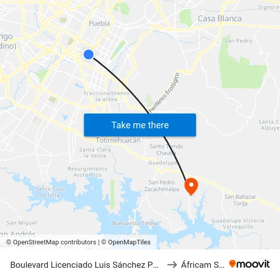 Boulevard Licenciado Luis Sánchez Pontón, 602_8 to Áfricam Safari map