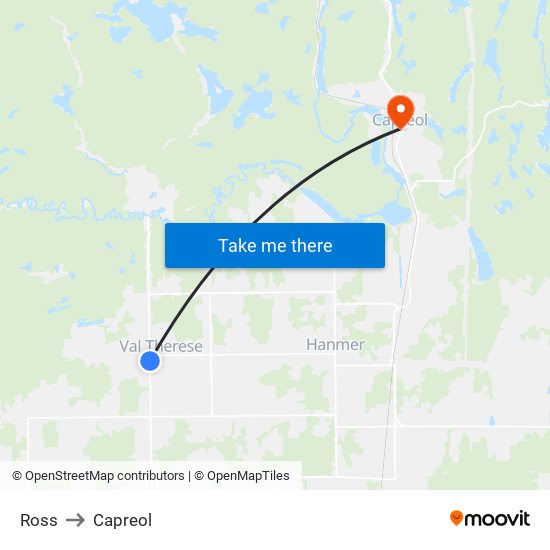 Ross to Capreol map