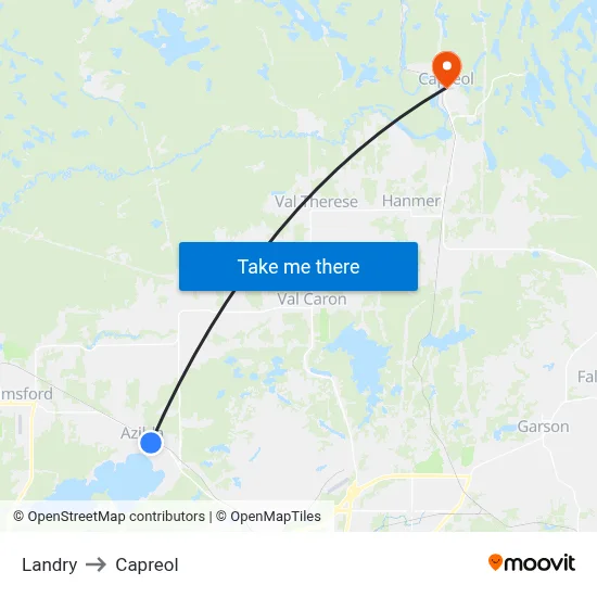 Landry to Capreol map