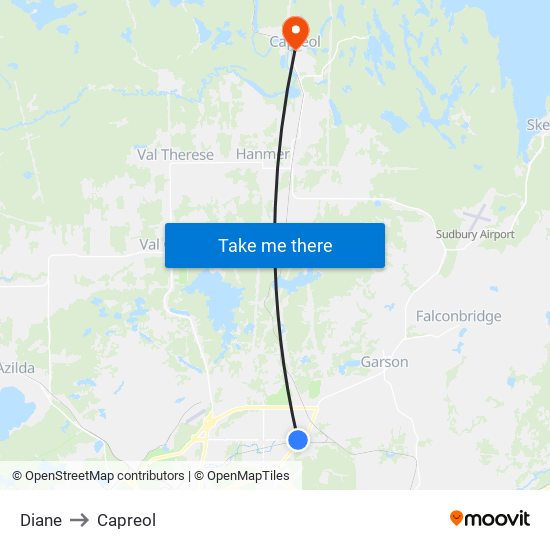 Diane to Capreol map