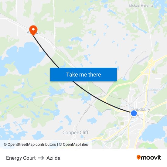 Energy Court to Azilda map