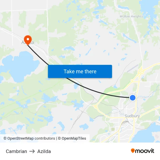 Cambrian to Azilda map