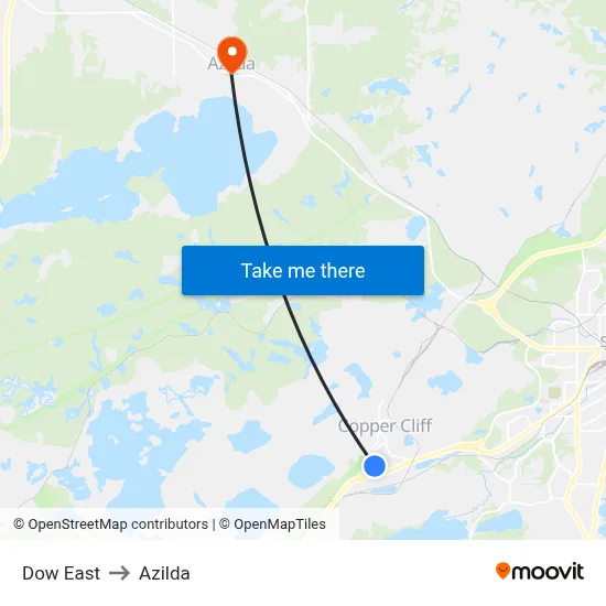 Dow  East to Azilda map