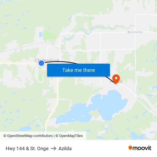 Hwy 144 & St. Onge to Azilda map