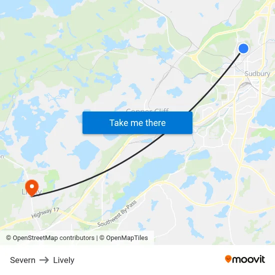 Severn to Lively map