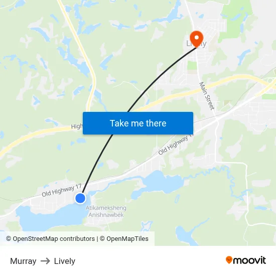 Murray to Lively map
