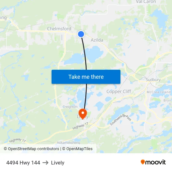 4494 Hwy 144 to Lively map
