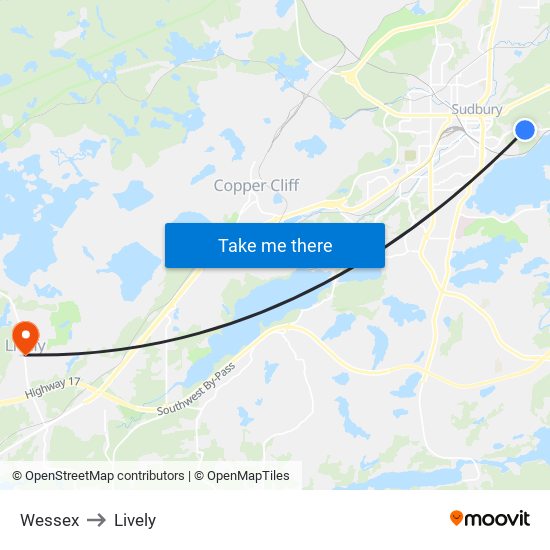 Wessex to Lively map